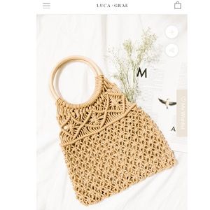 Luca and Grae Macrame Bag Khaki